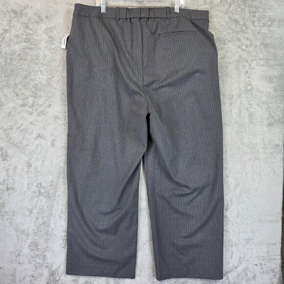 Old Navy Pants Womens XXL Gray Pinstripe Extra High-Rise Taylor Wide Leg Trouser - Picture 9 of 12